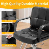 Barber Chair for Hair Stylist- Comfortable Cushion，360° Swivel，Adjustable Height，Capacity 350 LBS with Heavy Duty Hydraulic Pump，Hairdresser Salon Chair for for Hair Stylists，Home，Barbershop