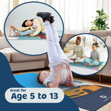 OMFLEX Kids Yoga/Exercise Mats – Premium Non-Slip Mats with Fun Prints for Kids Ages 5-13 – Dolphins, Car, and Supergirl Designs – Includes Carrying Strap