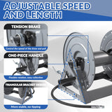 FIXFANS Pressure Washer Hose Reel 300FT x 3/8" / 500FT x 1/4", Manual Crank
