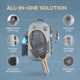 Xelfly - Waterproof Fishing Backpack with Rod Holder, Inflatable Air Valve, Padded Waist Straps & Gear Loops - Submersible Zipper, Rugged Top Handle, Adjustable Attachments (Gray)