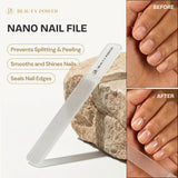 Beauty Power 9 in 1 Professional Manicure Pedicure Set - Stainless Steel Nail Clippers, Nano File, Cuticle Nipper, Scissors, Tweezers, Travel PU Leather Case for Men & Women - Gift Idea - Brown