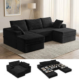 NABUMI 107'' Modular Sectional Sofa, Deep Seat Boneless Couch with Storage