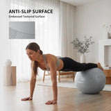 FITMIND Extra Thick Yoga Ball with Training Instruction, Anti-Burst Slip Resistant Exercise Ball with Pump for Pilates,Physical Therapy,Pregnancy Stability,Birthing Ball 22in 26in 30in
