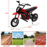 Garvee 24v Kids Electric Dirt Bike, 350w Electric Motorcycle for Boys & Girls with 3 Speed Levels Up to 14.3 MPH, Shock Absorbing Suspension, Off-Road Ride on Toy