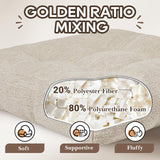 Thick Seat Cushions for Dining Room Chairs, Kitchen Chair Cushions Set of 4, 17" x 17" x 4", Beige