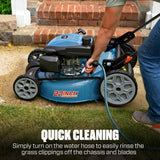SENIX 201cc 22" 3-in-1 Gas Lawn Mower, Variable Speed Rear Wheel Self-Propelled Mower, Mulching, Bagging, Discharging, Foldable, 6 Cutting Height Adjustable, for Garden Yard