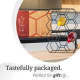 Gusto Nostro Countertop Wine Rack - 14 Bottle Freestanding Modern Black Metal Small - 3 Tier Tabletop Wine Holder Stand for Cabinet, Pantry