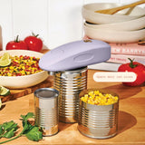 Battery Operated Electric Can Opener with Automatic Cutting for Hands Free Kitchen Use (Lavender)