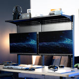 VIVO Black Triple Clamp 47 x 31 in Desk Pegboard System, PP-DK48SB