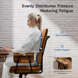 HomeZeer Brown Office Chair with Memory Foam Cushion, Fabric Office Chair with Wheels and Arms