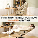 Ergonomic Office Chair with Footrest High Back Computer Desk Chairs Indoor Lounge Chair with Wheels