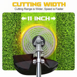Cordless 2-in-1 Tiller Cultivator & Weed Wacker Compatible with Dewalt 20V Battery (Tool Only), Ecarke Brushless Electric Garden Tiller Weed Eater, 9" Tilling Width 9.4" Depth for Soil Cultivation