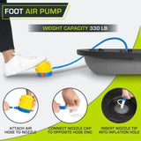 ProsourceFit Balance Trainer Stability Exercise Half Ball with Resistance Bands and Pump for Yoga Aerobics Home Gym Workout, Grey ProsourceFit