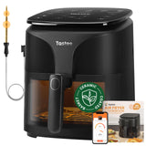 Tastee Ceramic Air Fryer, 8-in-1 Compact 5.5QT AirFryers, 450°F Digital Airfryer Dehydrator with Smart Probe, 24 Presets One-touch Cooking