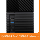 WD 28TB My Book Duo Desktop RAID External Hard Drive HDD, USB 3.1, With Password Protection and Auto Backup Software