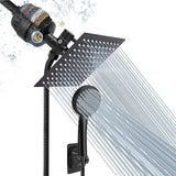 Shower Head, High Pressure 8″Square, and 5 settings Handheld Shower Filter NearMoon