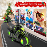 iappadore Remote Control Motorcycle, 2026 New Edition with RGB Color-Changing Wheels and Exclusive Sideways Glide, Ready-to-Play with 2 Batteries, 2.4GHz RC Stunt Bike Gift for Kids Boys Girls 5-12