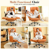 FelixKing Office Chair, Flip Armrests for Pets Criss Cross Legged,Brown