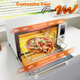 Nuwave Bravo Pro Convection Air Fryer Toaster Oven Combo, 2025 New and Improved, 10-in-1, 50°-450°F Temp Controls, Quick & Even Crisp Technology, 21Qt Capacity, Cream, PFAS Free