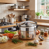 Kritkin 16qt Pressure Cooker for Canning Pressure Canner Supplies Kit, 6 Canning Supplies Stainless Steel Steam Rack Gauge, Silver