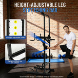 BARWING Pull Up Bar Station Power Tower Adjustable Height Dip Bar Dip Station with 3D Backrest Multi-Function Home Gym Strength Training Fitness Equipment 550LBS