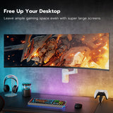 ARES WING Wall Mount Monitor Arm for 17-49 Inch Ultrawide Screens, White