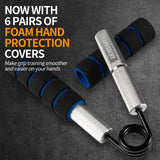 Carvanchy Grip Strength Trainer Set, 50-300LB(6 Pack), Wrist Forearm Strengthener, Metal No Slip, Hand Grip Gripper Strengthener for Strength Training and Exercise, Hand Workout Squeezer Grip Strength Carvanchy