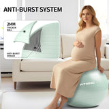 FITMIND_ Extra Thick Exercise Ball Yoga Ball 22in/26in/30in for Workout Pregnancy Stability,Anti-Burst and Slip Resistant Swiss Ball with Pump for Yoga, Pilates, Fitness,Birthing,Physical Therapy