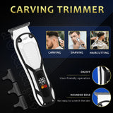 LQT Hair Clippers for Men 4 in 1 White LED Display Cordless Clippers Set Professional Electric Beard Trimmer for Men Foil Shaver Nose and Ear Hair Trimmer with Storage Bag to Son Husband Father Gifts