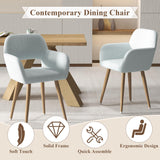 Home Office Desk Chair, Corduroy Vanity Chair 2PCS for Teen Girls, Blue