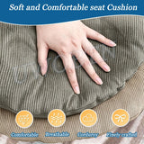 Round Chair Pads - Comfortable Kitchen Seat Pads - Non-Slip Washable