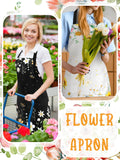 Bencailor 6 Pcs Spring Kitchen Aprons with Pockets Flower Rooster Bee Butterfly Sunflower Summer Aprons Bulk for Women(Bright Color,Flower)