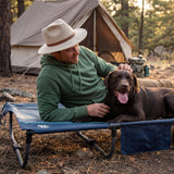 TIMBER RIDGE 20-Second Quick Set-Up Camping Cot, Lightweight Aluminum Folding Cot with Zipper Closure, Portable Carry Bag Included for Camping, Travel and Outdoors, Support up to 225lbs, Blue