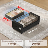 VicHomey Under Bed Storage With Wheels, XXXXL Large Underbed Storage Organizer, 90L Capacity, for Shoes, Clothes, Blankets, Bedding
