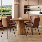 Vohuai 45" Round Dining Table Set for 4, 5-Piece Dining Table Set