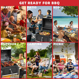 Kendane Portable Charcoal Grill with 314 Square Inch Cooking Area,Compact Tabletop Charcoal Grill with Warming Rack,Small BBQ Grill with Charcoal Tray for Outdoor Camping, Picnic