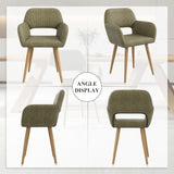 Home Office Desk Chair, Corduroy Vanity Chair 2PCS for Teen Girls, Green