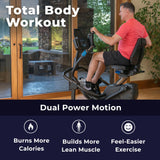 Teeter FreeStep Recumbent Cross Trainer Stepper, Zero-Impact Exercise Bike Alternative w/Patented Physical Therapy Stride, Up to 350lb, Free App w/Trainer Workouts Teeter