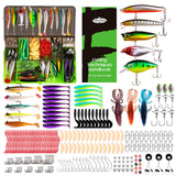 FONMANG Fishing lures-2026 New Fishing Lure kit for Bass Trout,Tackle Box with Tackle Included, Fishing Plugs,Swimbait, Minnows, Soft Baits, Hooks & Weights Accessories (H1-279pcs All-in-One)