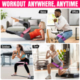 Fabric Resistance Bands for Working Out - Exercise Bands for Women and Men, Booty Bands for Legs and Butt, Yoga, Pilates, Rehab, Fitness and Home Workout COOBONS FITNESS