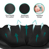 Neck Back Massager with Heat, Electric Shiatsu Back Massage Device, Portable Deep Tissue 3D Kneading Pillow Medcursor