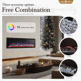 Sophia & William 60 Inch Electric Fireplace Wall Mounted, Fireplace Heater with Remote Control, Ultra Narrow Bezel for Living Room