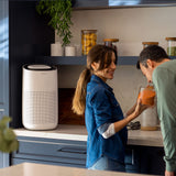 Sans True HEPA 13 Air Purifier for Extra Large Rooms (1560 sq ft) | UV-C Light Layer & Carbon Odor Absorption | Quiet 35dB Auto-Mode, Captures Smoke, Dust & Allergens (White)