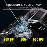 Wireless SE Gaming Mouse – 26,000 DPI, Ergonomic Design for Larger Hands, 10 Programmable Buttons