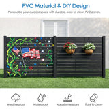 H Outdoor Privacy Screen with Aluminum Posts, Air Conditioner Fence Panels, Pool Equipment Enclosure