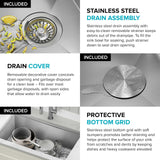 KRAUS Kore Workstation 30-inch Undermount 16 Gauge Stainless Steel Kitchen Sink, Single Bowl Kitchen Sink with Accessories, KWU110-30