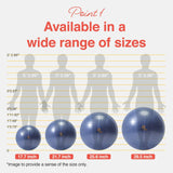 PRIMASOLE Exercise Ball for Balance Stability Fitness Workout Yoga Pilates at Home Office & Gym 75cm Indigo Blue primasole