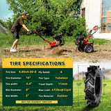 Wiltire 2 PCS 4.80/4.00-8 Tires Tubeless, 4 Ply 4.80x4.00-8 Turf Lawn Garden Tire, 16-Inch Tractor Tread Replacement Tire for Tractor, Tiller, Golf Cart, and Most Lawn Mowers