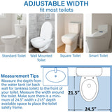 Vaunn Medical Adjustable Toilet Safety Rail for Seniors, Foldable Toilet Safety Frame for Elderly Adults, Bathroom Grab Bar Handle, Toilet Handle for Elderly & Disabled, Free-Standing (Gray)