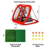 RELILAC Pop-Up Golf Chipping Net Set - Indoor/Outdoor Golfing Target Accessories Kit for Backyard Accuracy and Swing Practice